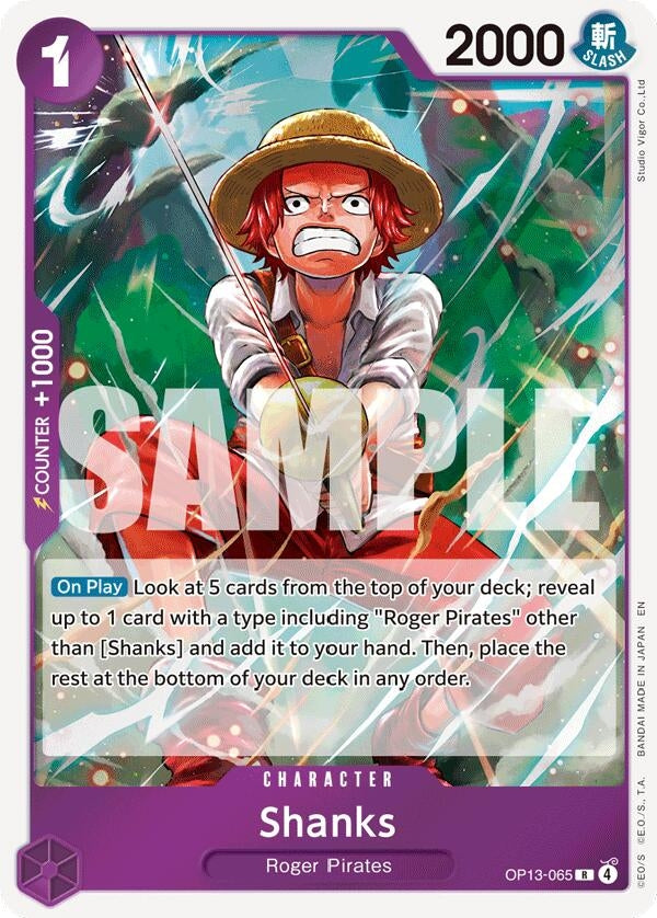 Image for Shanks (065) (OP13-065) (OP13) - One Piece Card Game