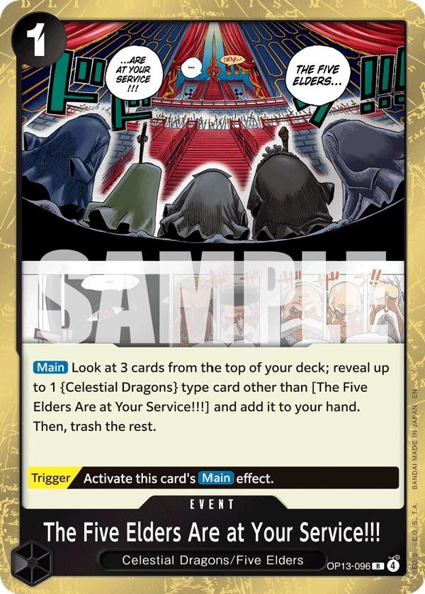 Image for The Five Elders Are at Your Service!!! (OP13-096) (OP13) - One Piece Card Game