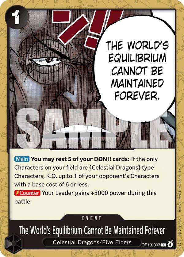 Image for The World's Equilibrium Cannot Be Maintained Forever (OP13-097) (OP13) - One Piece Card Game