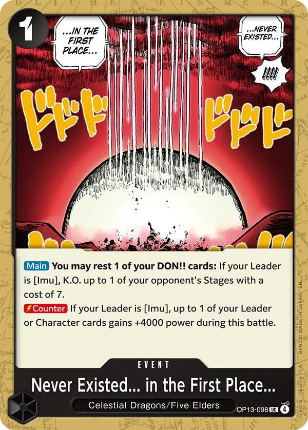 Image for Never Existed... in the First Place... (OP13-098) (OP13) - One Piece Card Game