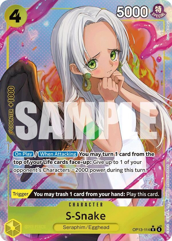 Image for S-Snake (Alternate Art) (OP13-114) (OP13) - One Piece Card Game