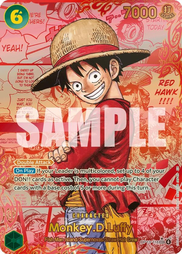 Image for Monkey.D.Luffy (118) (Red Super Alternate Art) (OP13-118) (OP13) - One Piece Card Game