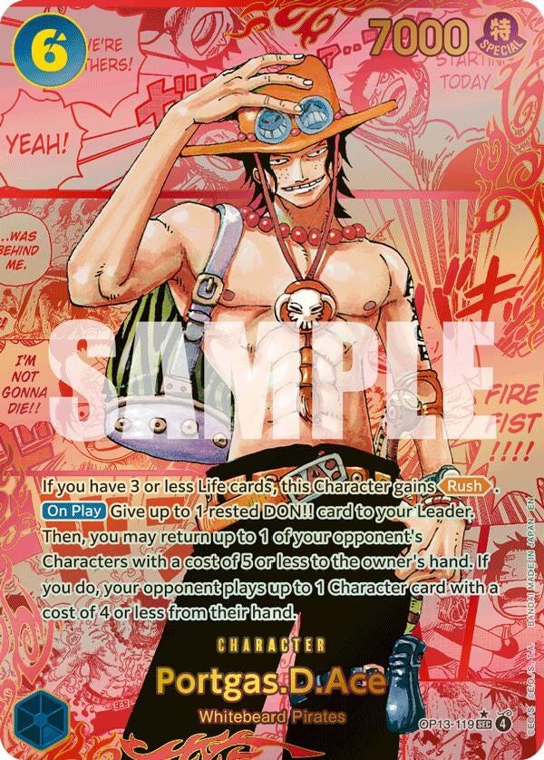 Image for Portgas.D.Ace (119) (Red Super Alternate Art) (OP13-119) (OP13) - One Piece Card Game