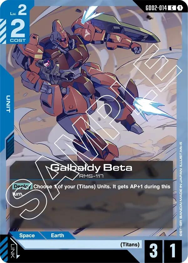 Image for Galbaldy Beta (GD02-014) (GD02) - Gundam Card Game