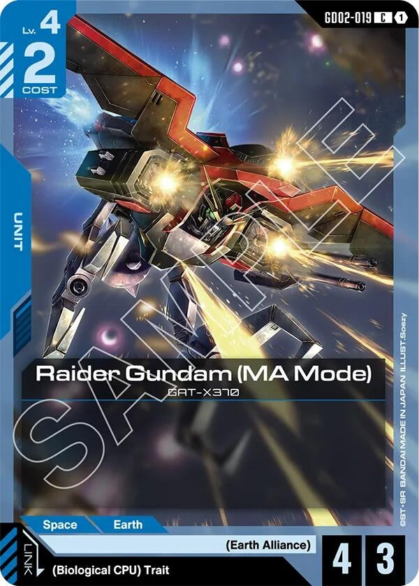 Image for Raider Gundam (MA Mode) (GD02-019) (GD02) - Gundam Card Game