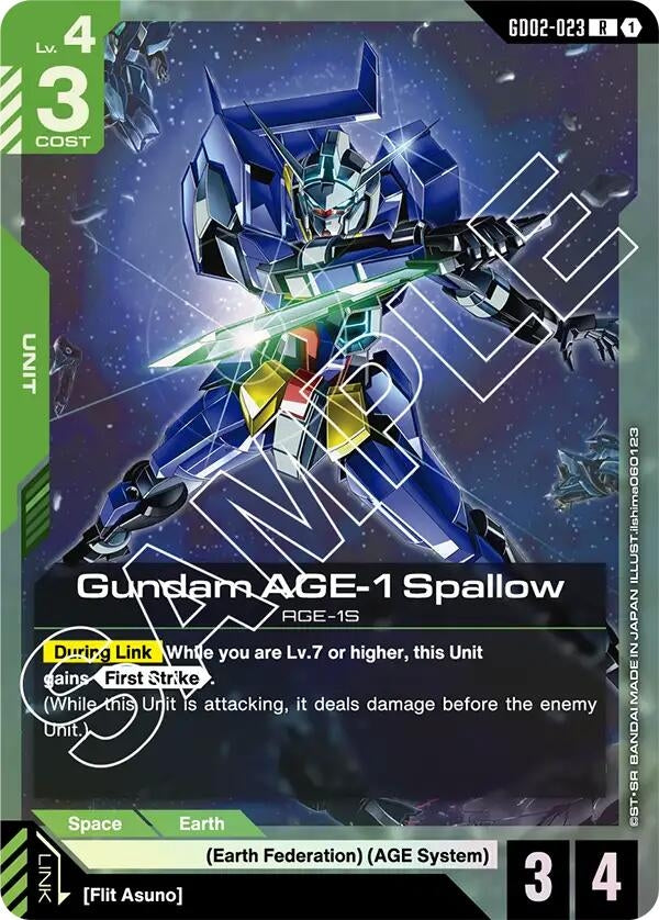 Image for Gundam AGE-1 Spallow (GD02-023) (GD02) - Gundam Card Game