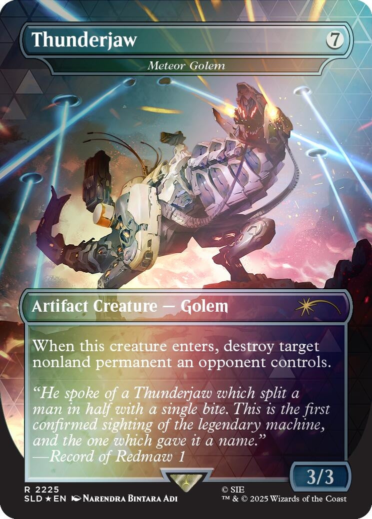 Image for Thunderjaw - Meteor Golem (Rainbow Foil) (2225) (SLD) - Magic: The Gathering