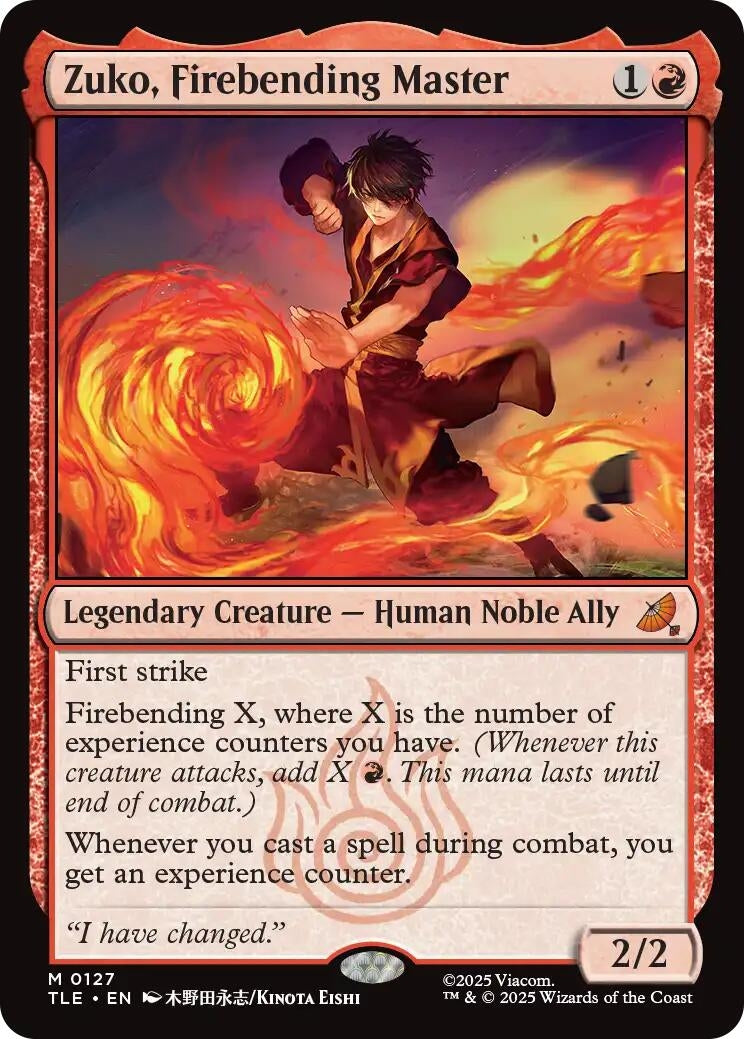Image for Zuko, Firebending Master (127) (TLE) - Magic: The Gathering
