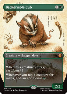 Image for Badgermole Cub (Borderless) (326) (TLA) - Magic: The Gathering
