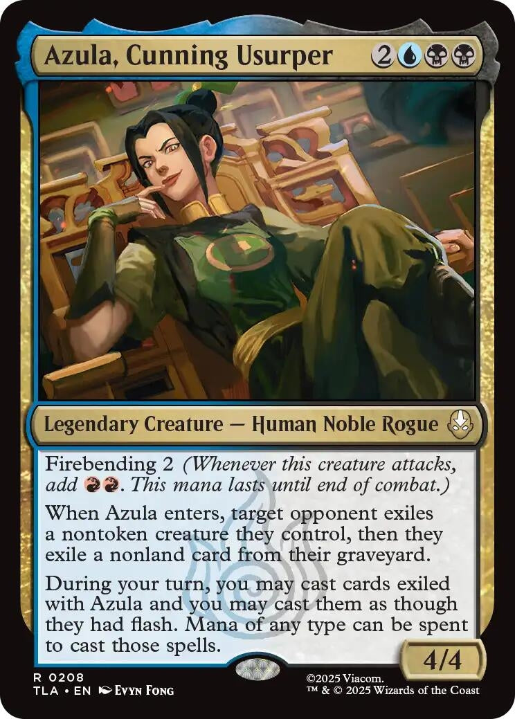 Image for Azula, Cunning Usurper (208) (TLA) - Magic: The Gathering
