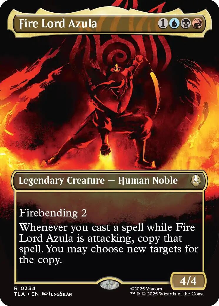 Image for Fire Lord Azula (0334) (Borderless) (334) (TLA) - Magic: The Gathering