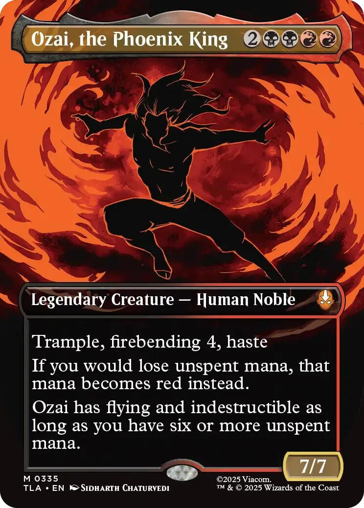 Image for Ozai, the Phoenix King (0335) (Borderless) (335) (TLA) - Magic: The Gathering