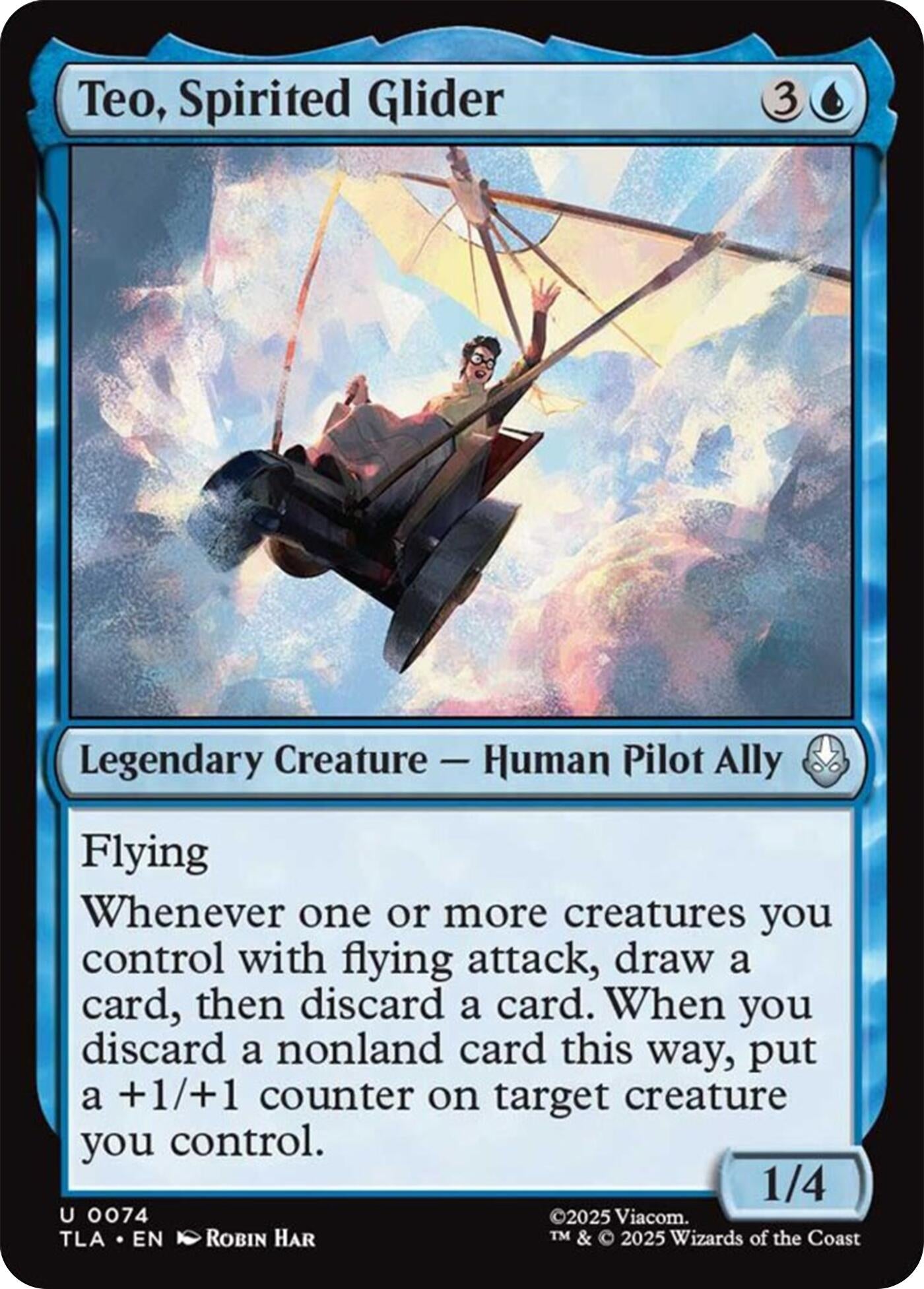 Image for Teo, Spirited Glider (74) (TLA) - Magic: The Gathering