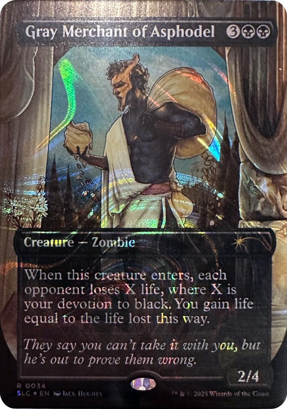 Image for Gray Merchant of Asphodel (Halo Foil) (34) (SLC) - Magic: The Gathering