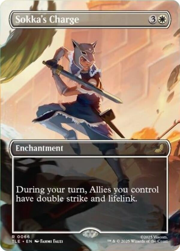 Image for Sokka's Charge (Borderless) (66) (TLE) - Magic: The Gathering