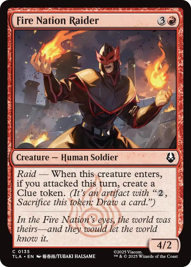 Image for Fire Nation Raider (135) (TLA) - Magic: The Gathering