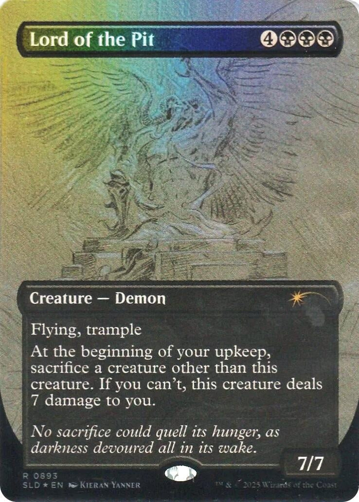 Image for Lord of the Pit (Sketch Showcase) (Rainbow Foil) (893) (SLD) - Magic: The Gathering