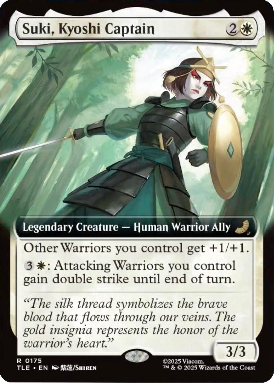 Image for Suki, Kyoshi Captain (Extended Art) (175) (TLE) - Magic: The Gathering