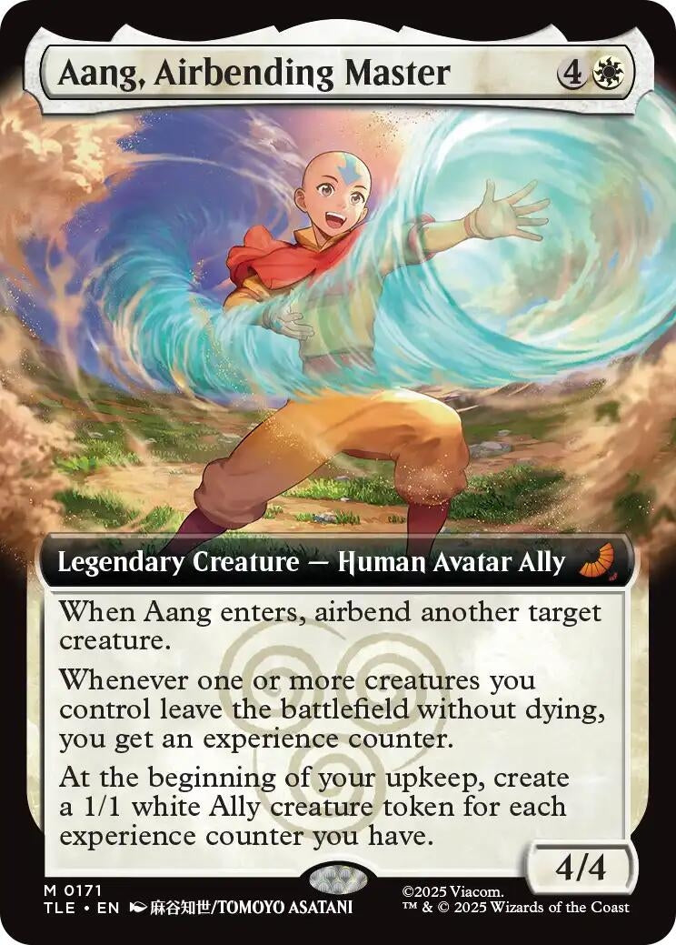 Image for Aang, Airbending Master (Extended Art) (171) (TLE) - Magic: The Gathering