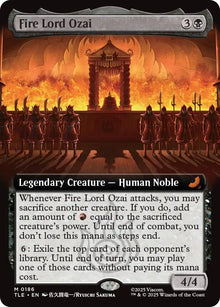 Image for Fire Lord Ozai (Extended Art) (186) (TLE) - Magic: The Gathering