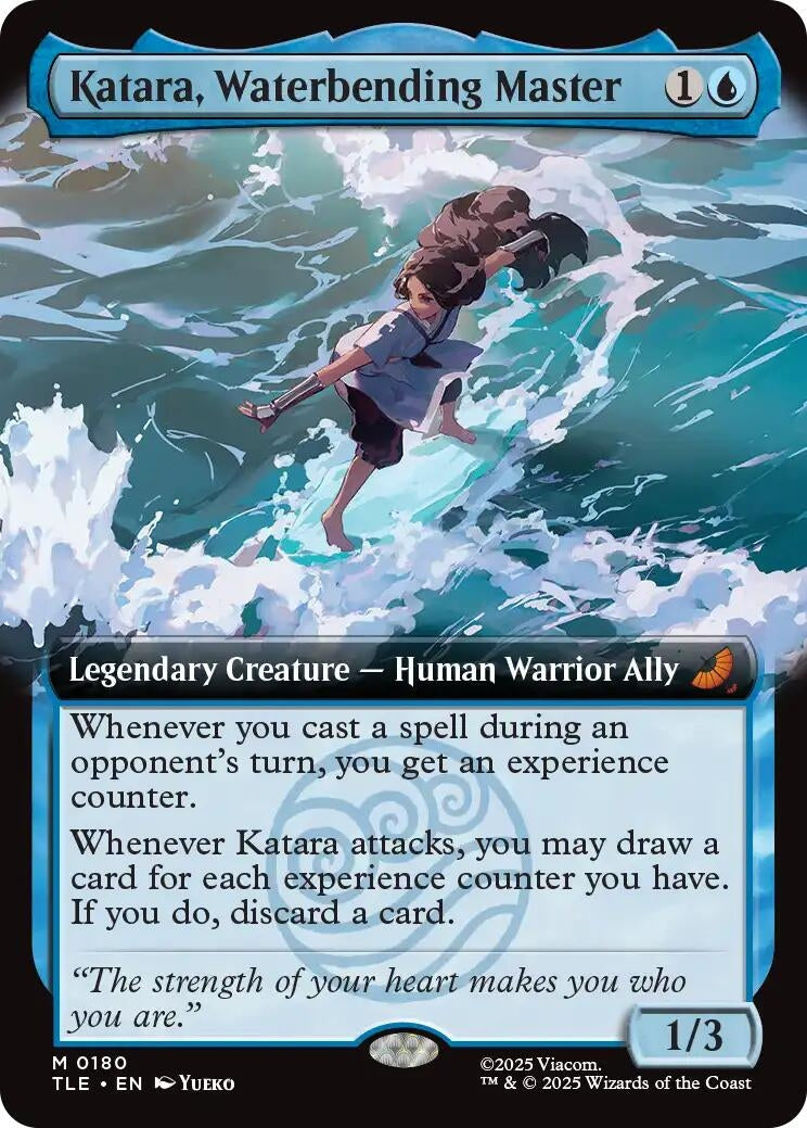 Image for Katara, Waterbending Master (Extended Art) (180) (TLE) - Magic: The Gathering