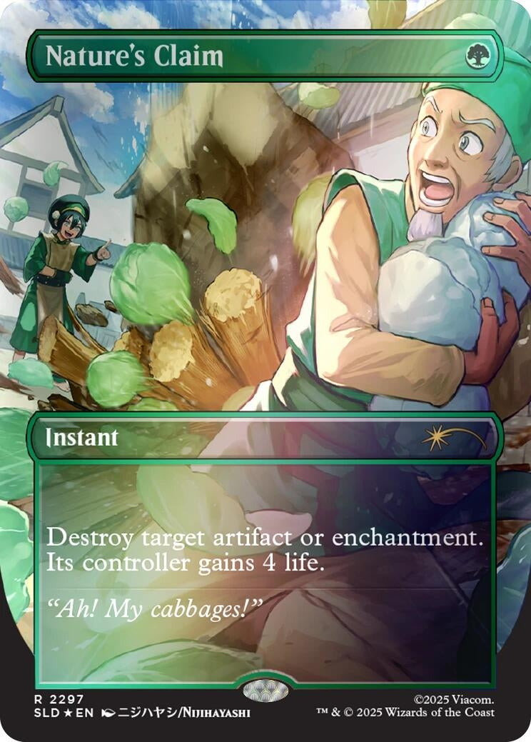 Image for Nature's Claim (Rainbow Foil) (2297) (SLD) - Magic: The Gathering