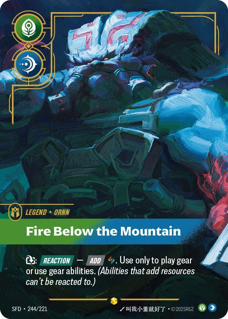 Ornn - Fire Below the Mountain (Overnumbered) (244/221) (SPF)