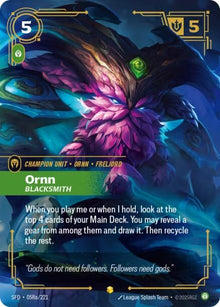 Image for Ornn - Blacksmith (Alternate Art) (058a/221) (SPF) - Riftbound: League of Legends Trading Card Game