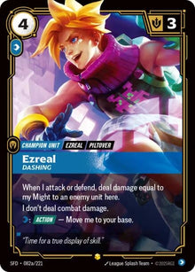 Image for Ezreal - Dashing (Alternate Art) (082a/221) (SPF) - Riftbound: League of Legends Trading Card Game