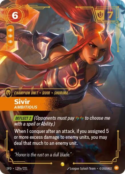 Image for Sivir - Ambitious (Alternate Art) (120a/221) (SPF) - Riftbound: League of Legends Trading Card Game