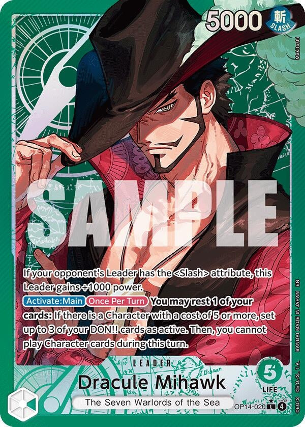 Dracule Mihawk - OP14-020 (Alternate Art) (OP14-020) (OP14)