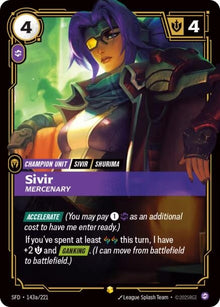 Image for Sivir - Mercenary (Alternate Art) (143a/221) (SPF) - Riftbound: League of Legends Trading Card Game