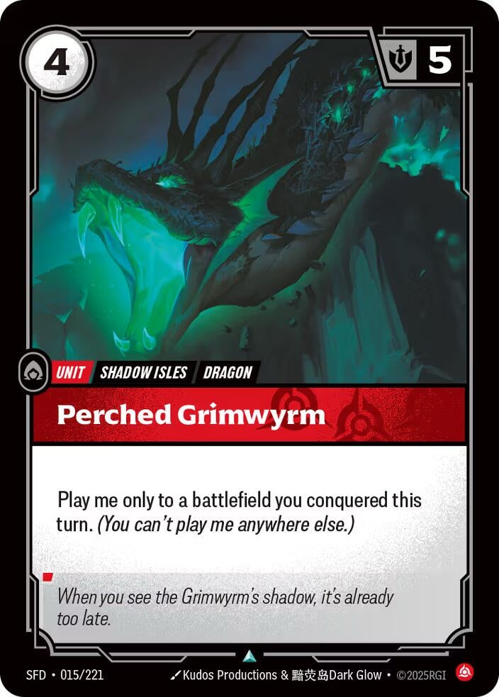 Perched Grimwyrm (015/221) (SPF)