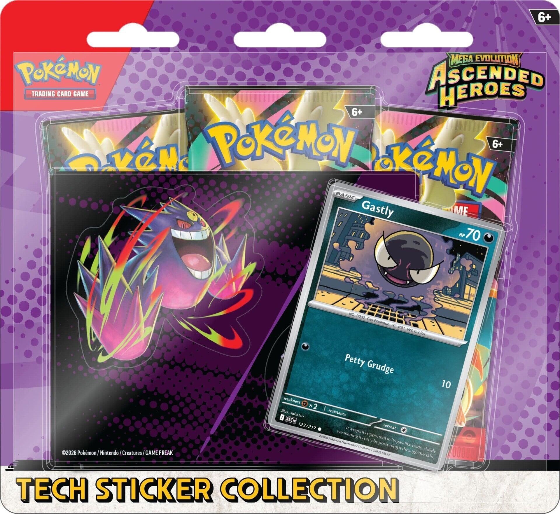 Image for Mega Evolution: Ascended Heroes Tech Sticker Collection - Gastly - Pokemon