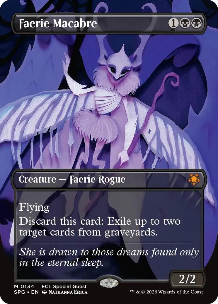 Image for Faerie Macabre (Borderless) (134) (SPG) - Magic: The Gathering