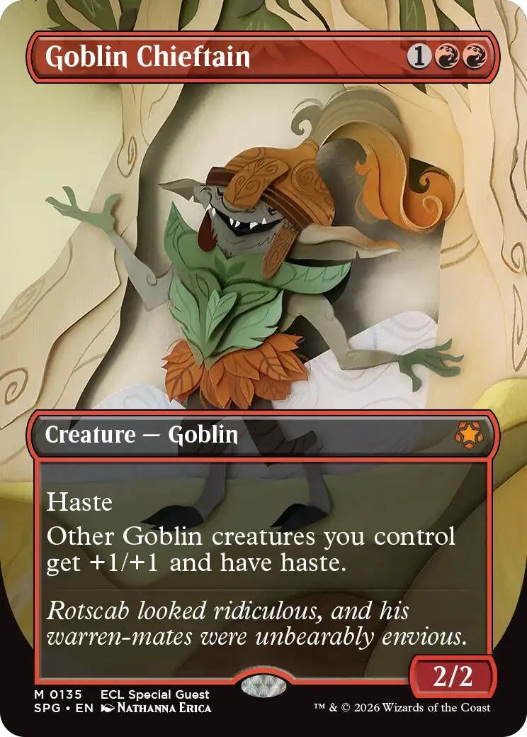 Goblin Chieftain (Borderless) (135) (SPG)