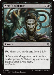 Image for Night's Whisper (81) - Magic: The Gathering