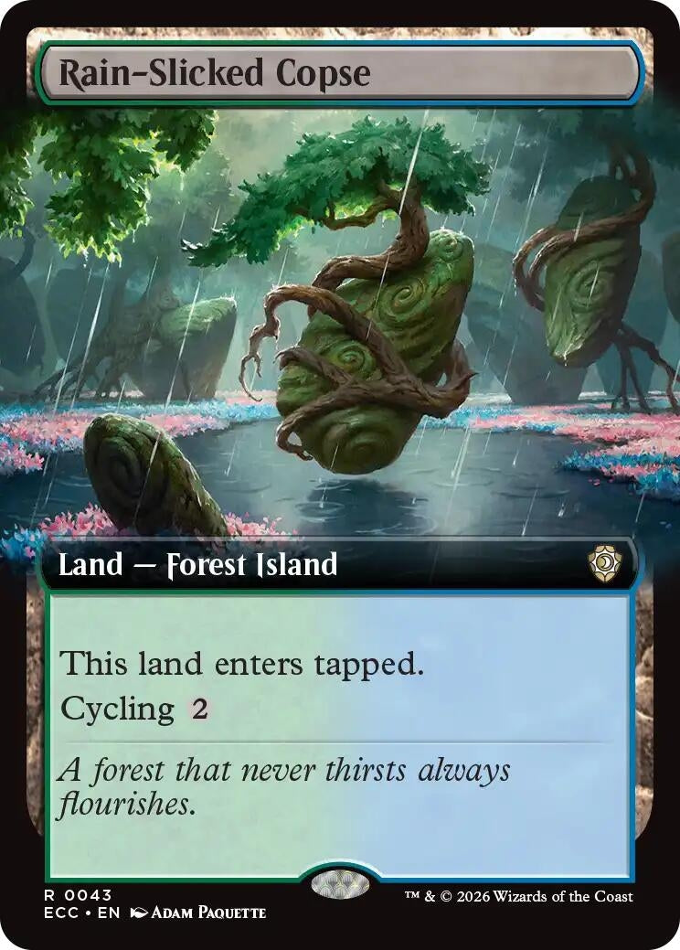 Image for Rain-Slicked Copse (Extended Art) - Magic: The Gathering