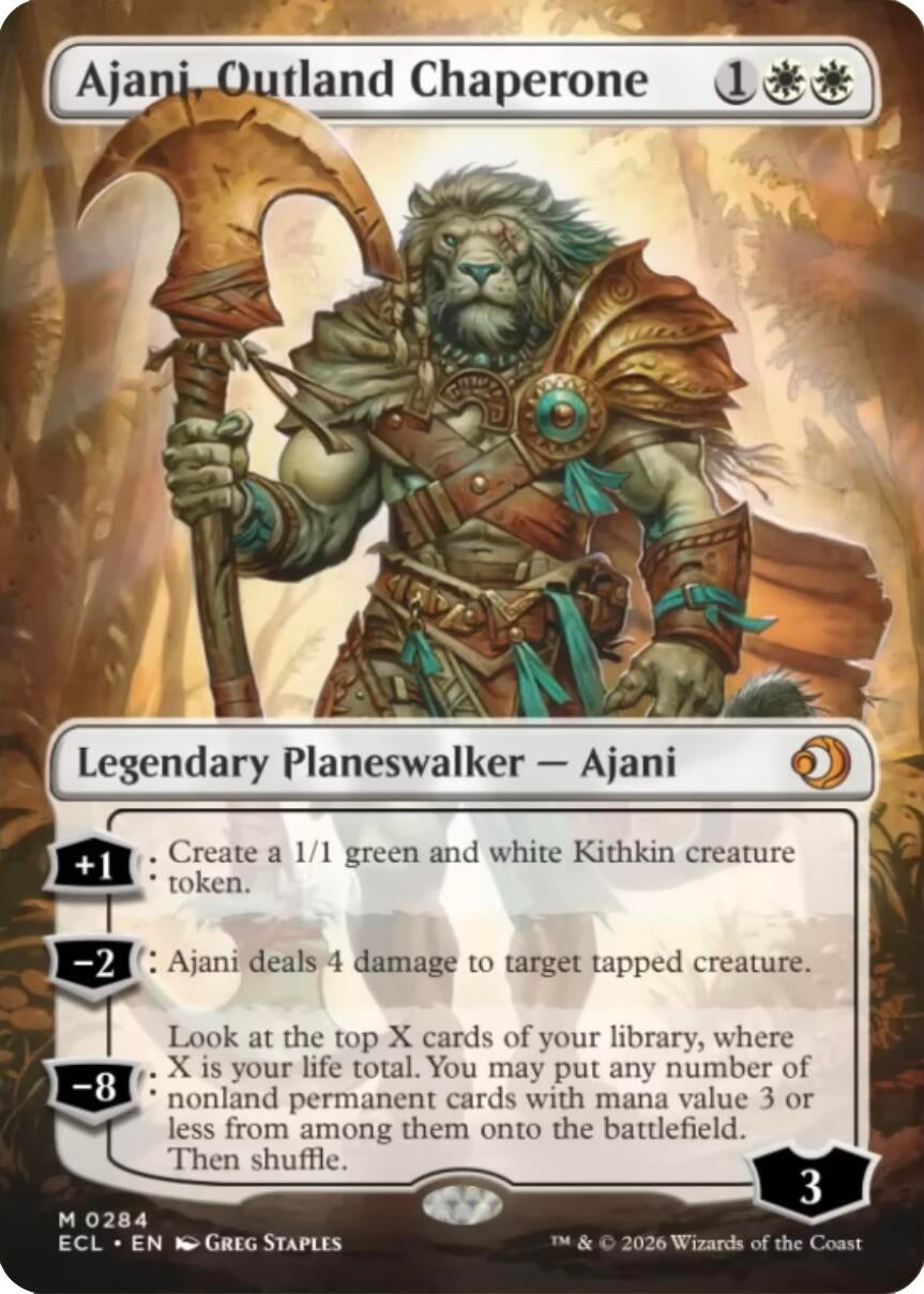 Ajani, Outland Chaperone (Borderless) (284) (ECL)