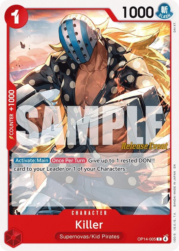 Image for Killer (OP14-005) (OP14 RE) - One Piece Card Game