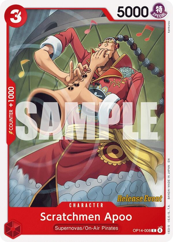 Image for Scratchmen Apoo (OP14-008) (OP14 RE) - One Piece Card Game