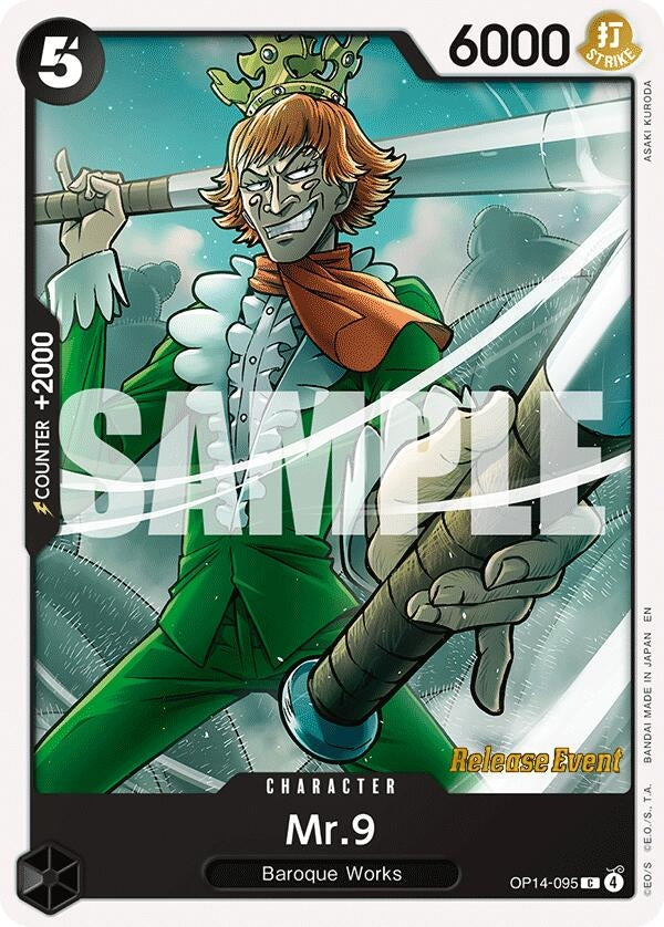 Image for Mr.9 (OP14-095) (OP14 RE) - One Piece Card Game