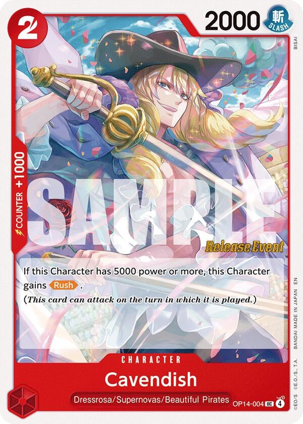 Image for Cavendish (OP14-004) (OP14 RE) - One Piece Card Game
