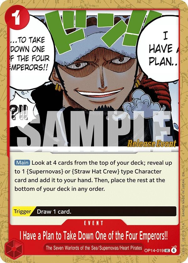 Image for I Have a Plan to Take Down One of the Four Emperors!! (OP14-019) (OP14 RE) - One Piece Card Game