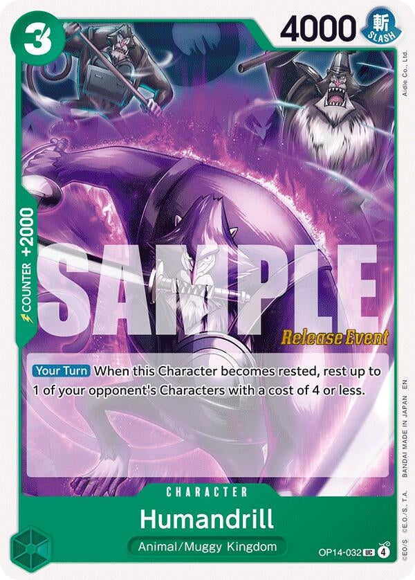 Image for Humandrill (OP14-032) (OP14 RE) - One Piece Card Game