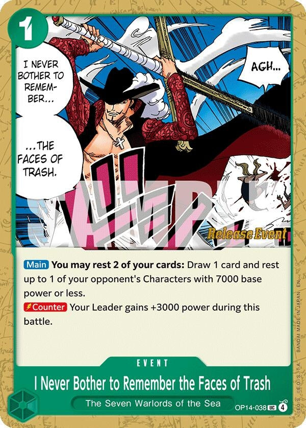 Image for I Never Bother to Remember the Faces of Trash (OP14-038) (OP14 RE) - One Piece Card Game