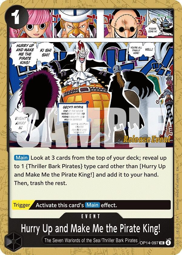 Image for Hurry Up and Make Me the Pirate King! (OP14-097) (OP14 RE) - One Piece Card Game
