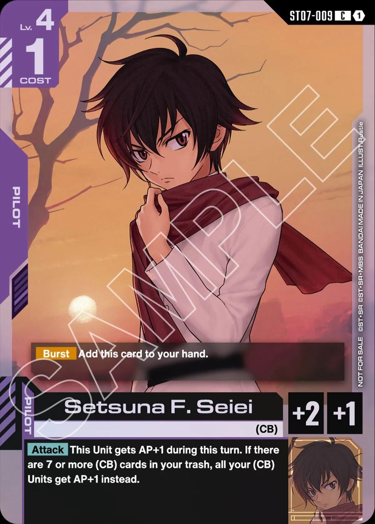 Image for Setsuna F. Seiei (ST07 Release Event) (ST07-009) (GCG-PR) - Gundam Card Game