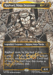 Raphael, Ninja Destroyer (Borderless) (Gold-Stamped Signature) (303) (TMT)