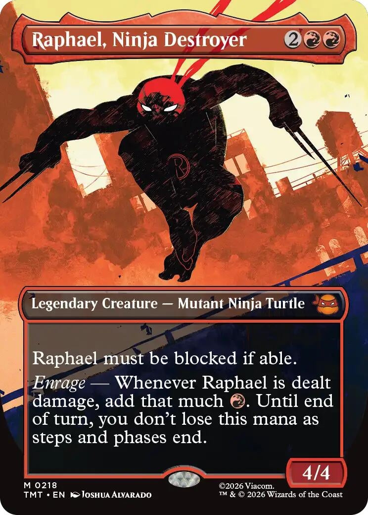 Raphael, Ninja Destroyer (Borderless) (218) (TMT)